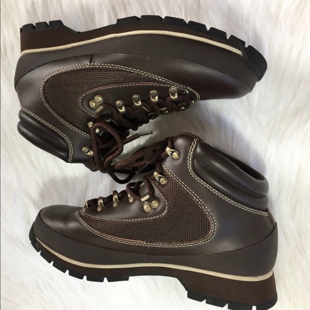 Mens FUBU Brown Leather Boots sz 9